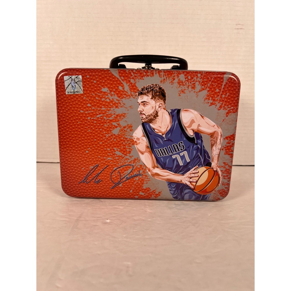 NBA Dallas Mavericks Luka Doncic 77 Tin Lunch Box Basketball Collectible NBA Lab